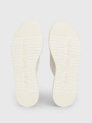 off white espadrille wedge sandals for women calvin klein jeans