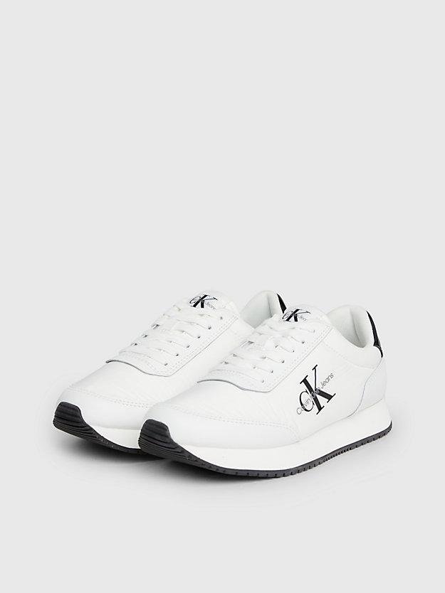 sneaker con logo bright white/black da donne calvin klein jeans