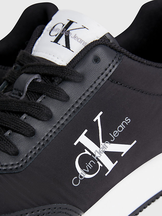 black/bright white logo trainers for women calvin klein jeans
