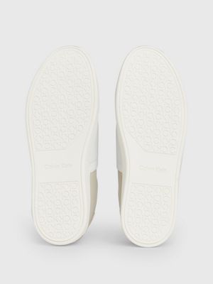 creamy white/bright white knit platform espadrilles for women calvin klein jeans