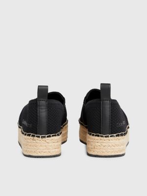 black knit platform espadrilles for women calvin klein jeans