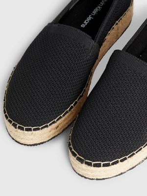 black knit platform espadrilles for women calvin klein jeans