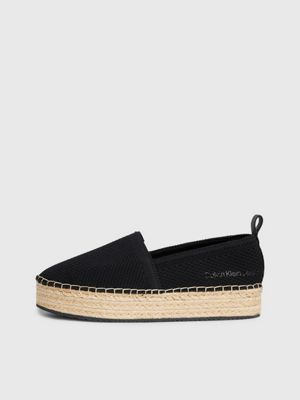 black knit platform espadrilles for women calvin klein jeans