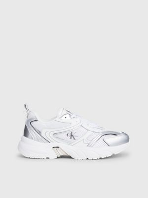 white leather trainers for women calvin klein jeans