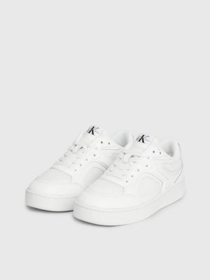 bright white/silver trainers for women calvin klein jeans