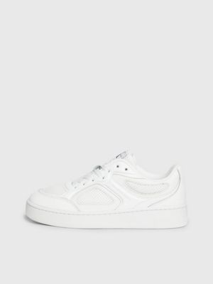 bright white/silver trainers for women calvin klein jeans