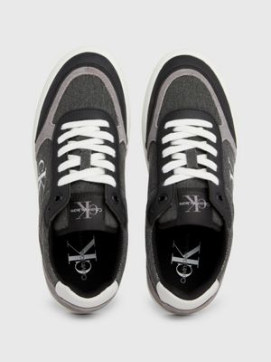 black/stormfront canvas trainers for women calvin klein jeans