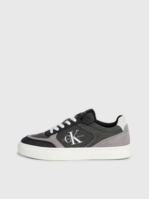 black/stormfront canvas trainers for women calvin klein jeans