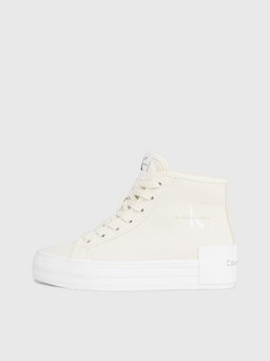 Canvas High Top Platform Trainers Calvin Klein YW0YW013920GI