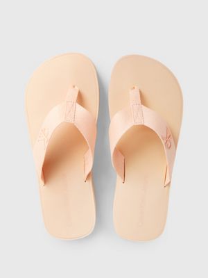 peach dream platform flip flops for women calvin klein jeans