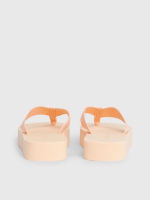 peach dream platform flip flops for women calvin klein jeans