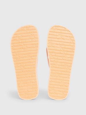 peach dream platform flip flops for women calvin klein jeans