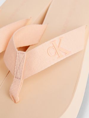 peach dream platform flip flops for women calvin klein jeans