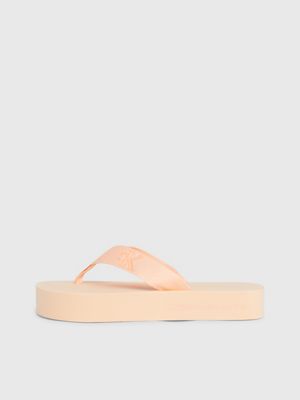 peach dream platform flip flops for women calvin klein jeans