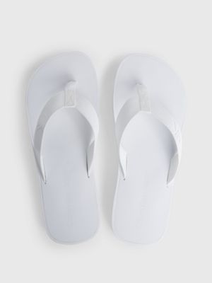 bright white platform flip flops for women calvin klein jeans