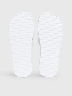 bright white platform flip flops for women calvin klein jeans