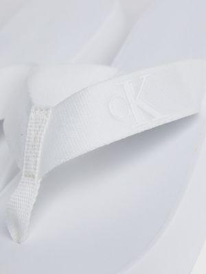 bright white platform flip flops for women calvin klein jeans