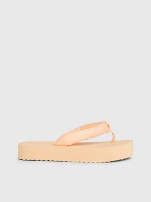 pink satin platform flip flops for women calvin klein jeans