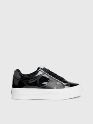 Calvin Klein Black Leather Women Sneaker