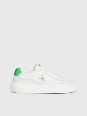 white leather trainers for women calvin klein jeans