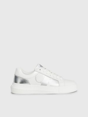 white leather trainers for women calvin klein jeans