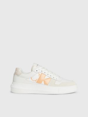 white leather trainers for women calvin klein jeans