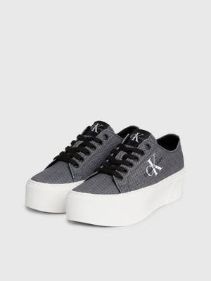 Calvin klein black & white jeans zolah canvas trainers online