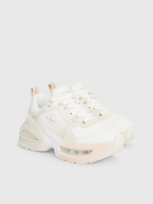 Calvin klein leather chunky trainers sale white