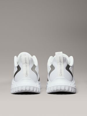 bright white/silver ripstop trainers for women calvin klein jeans