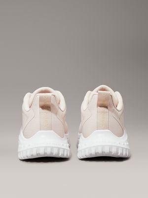 whisper pink/bright white ripstop trainers for women calvin klein jeans