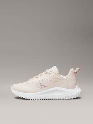 whisper pink/bright white ripstop trainers for women calvin klein jeans