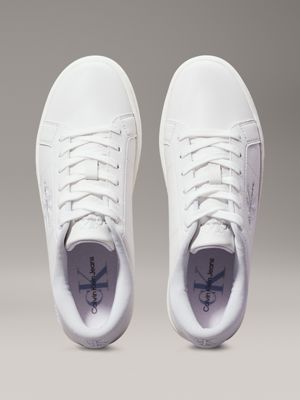 bright white/plein air leather trainers for women calvin klein jeans