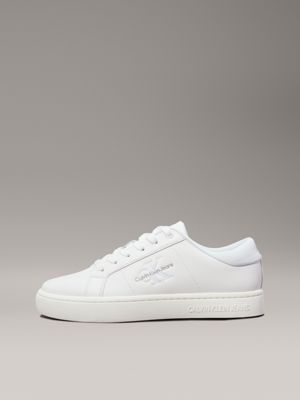 bright white/plein air leather trainers for women calvin klein jeans