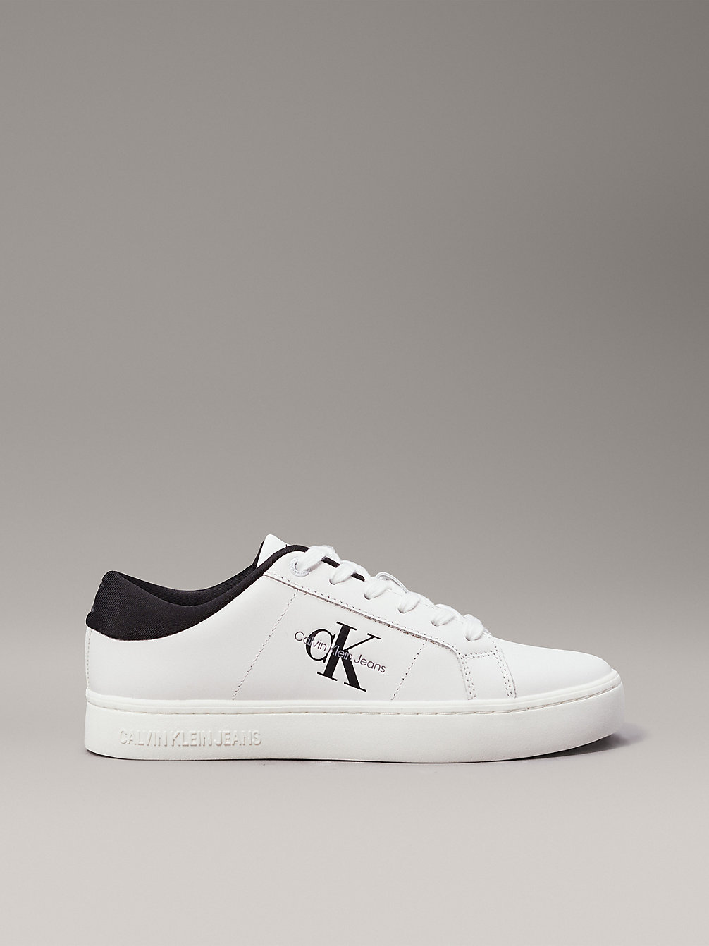 BRIGHT WHITE/BLACK Leder-Sneakers undefined Damen Calvin Klein