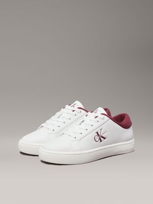 bright white/andorra leather trainers for women calvin klein jeans