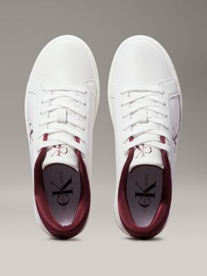 bright white/andorra leather trainers for women calvin klein jeans