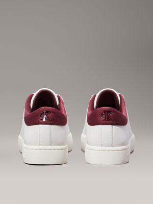 bright white/andorra leather trainers for women calvin klein jeans