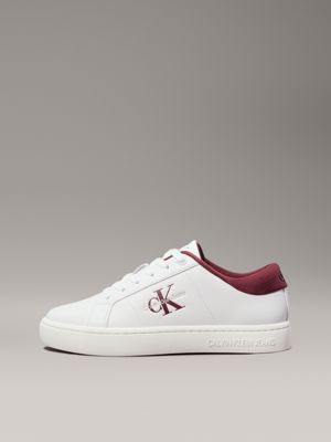 bright white/andorra leather trainers for women calvin klein jeans