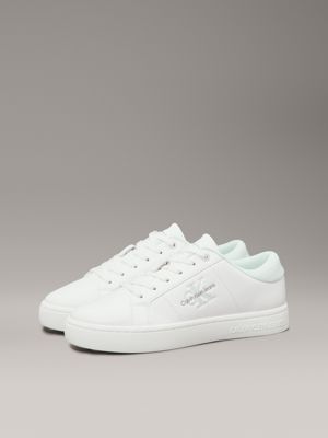 blue leather trainers for women calvin klein jeans
