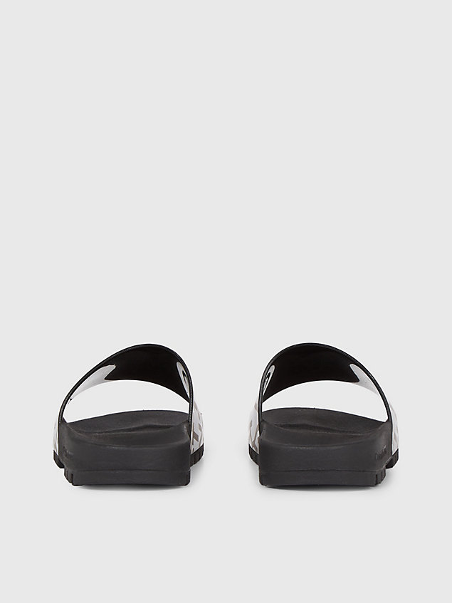black logo-slippers für damen - calvin klein jeans