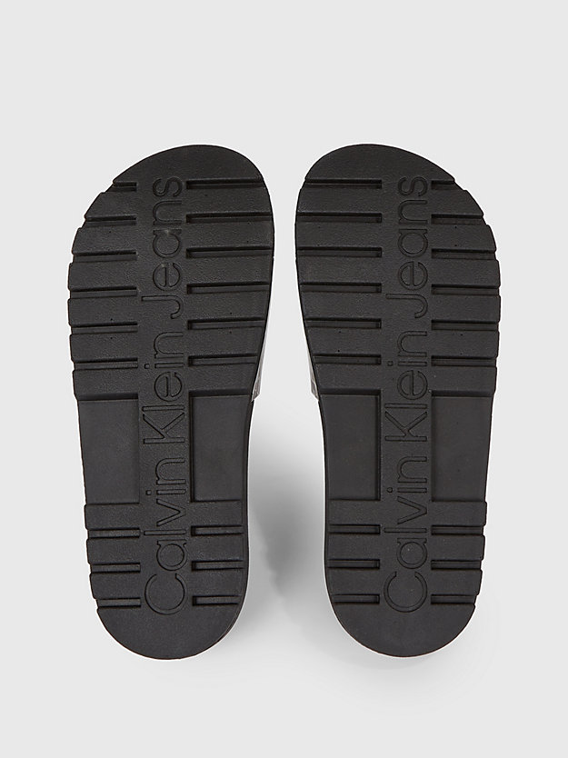triple black logo-slippers für damen - calvin klein jeans