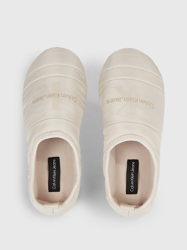eggshell platform slippers for women calvin klein jeans