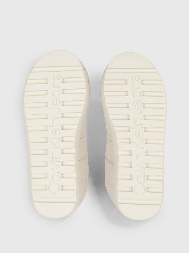 slippers con plataforma beige de mujer calvin klein jeans