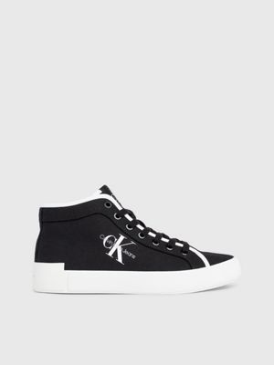 Black High Top Canvas Trainers