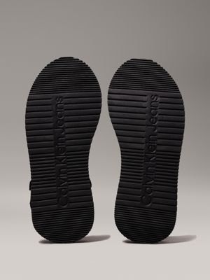 triple black webbing sandals for women calvin klein jeans