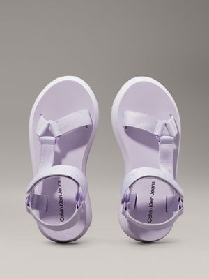 lavender blue/pastel lilac webbing sandals for women calvin klein jeans