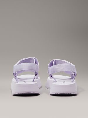 lavender blue/pastel lilac webbing sandals for women calvin klein jeans