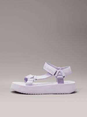 lavender blue/pastel lilac webbing sandals for women calvin klein jeans