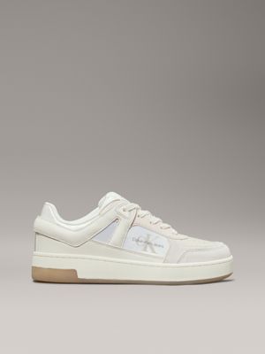 beige leather trainers for women calvin klein jeans