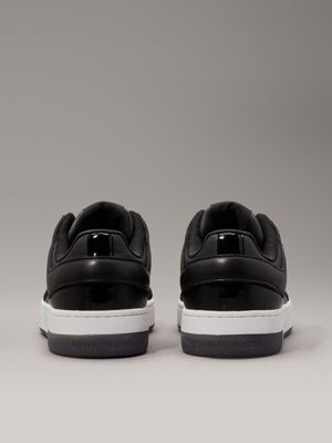 black/bright white leather trainers for women calvin klein jeans